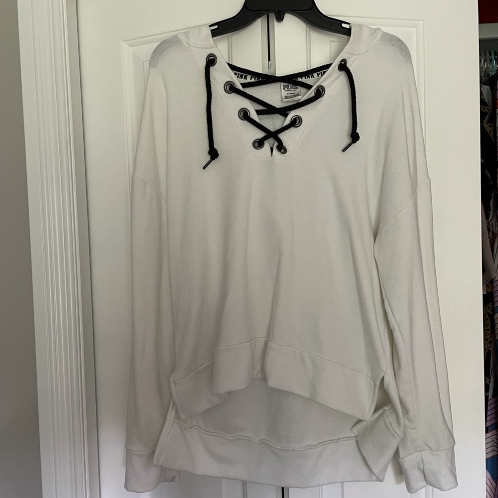 White PINK hoodie